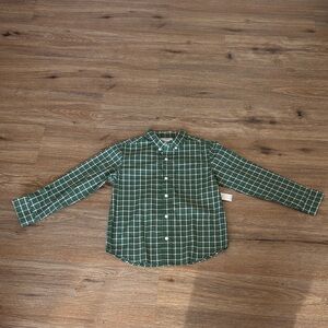 Old Navy Kids Green Plaid Button Down Shirt